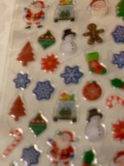 CHRISTMAS PAPER CRAFTS 3D CHRISTMAS MINI EPOXY STICKERS 52 PCS