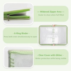 A5 Sticker Storage Binder – Reusable Sticker Book with Zipper & Pockets