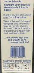 Rare Vintage Stickers NIP Sandy Lion Mother Of Pearl Opal Iridescent Flamingo