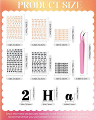6 Sheets 0.11inch Tiny Letter Stickers Self Adhesive Alphabet Number Sticker Res
