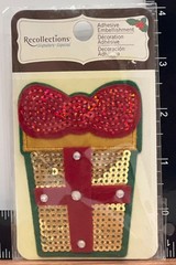 Recollections Adhesive Embellishment Sequin Gift Box With Bow 23794045857