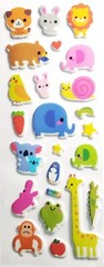 🐠 12 Sheets Puffy Ocean/Forest Animal and dinosaur Sticker Set 🐾