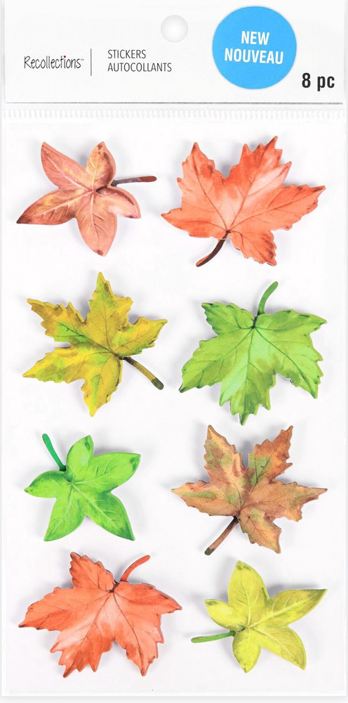 Fall Autumn Leaves Maple Orange Yellow Green Brown Turning Recollections Sticker