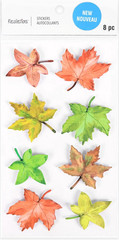 Fall Autumn Leaves Maple Orange Yellow Green Brown Turning Recollections Sticker