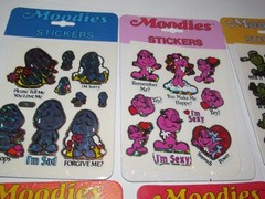 MOODIES PRISM STICKER SHEET 10 PC SET KENT TOYS 1983 VINTAGE NIP PRISMATIC