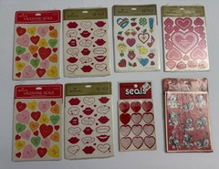 Vintage Hallmark Candy Conversation Hearts Lips Valentines Day Lot – 34 Sheets