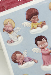 vintage Mary’s Angels Stickers Hallmark 4 sheets Mary Hamilton NOS