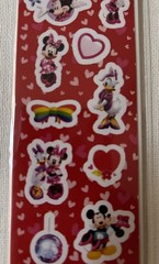 Disney Mickey Minnie Mouse And Friends Valentines Stickers 2 Sheets New