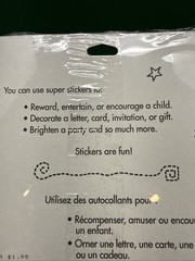 Vintage Hallmark Stickers Christmas Glitter Lights Super Stickers 1 Sheet New