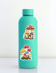 Mushroom Patch Die Cut Vinyl Stickers Set Scrapbooking Laptop Water Bottle