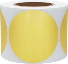 Hybsk 2 inch Matte Gold Labels Round Color Coding Dots Embossing Stickers Adhesi