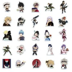 Black Clover Sticker Vinyl Decal Anime Manga Asta Magic Power Pack Lot 50pcs