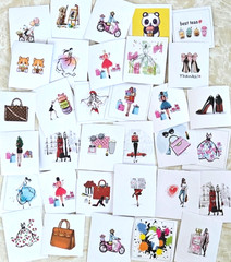 36 Fashion Handbag Shoes Sticker Sheets Handmade Envelope Gift Scrapbook Sticker