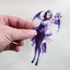 Demon Fairy Anime Stickers Purple Junk Journal Collage Scrapbooking Laptop Phone