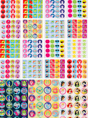 850 Stickers In Different Shapes Themes Colors Sizes Holiday Season Mixed Lot