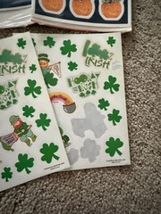Lot Of Vintage Stickers Halloween And St Patrick Day B43