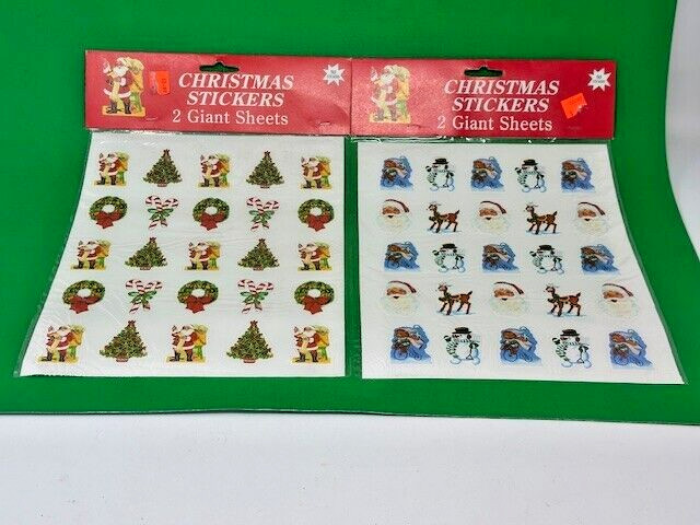 Vintage Christmas Stickers Galaxy Greeting 1996 Holiday 50 stickers per pack