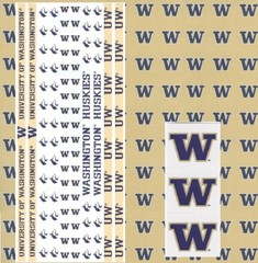 University of Washington Huskies NCAA Scrapbook Kit Sticker Paper U-CHOOSE