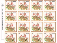 OHIO STATE BUTTERFLY – THE BUCKEYE SIZE 2.5″ X 2″ – 16 PER SHEET