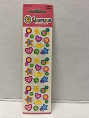 Vintage Sandylion Kromekote Buttons Sticker Hearts Bear Star Rabbit Sealed
