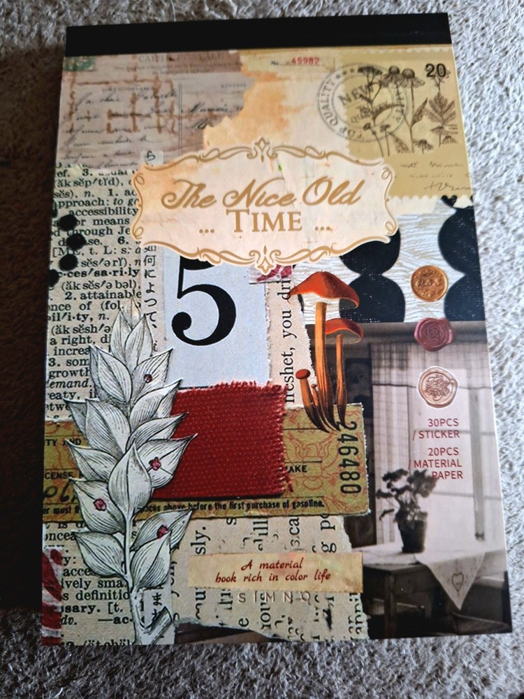 50 Pgs Vintage Series Washi Stickerbook 450+Stick 20 Pgs EPH Papers