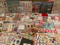 Huge Lot Art / Journal / scrapbooking 1025+ Supplies Stickers EMBELLISHMENTS NEW