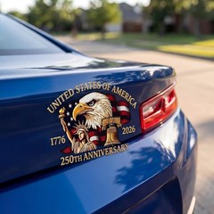250th Anniversary Stickers – 20 Pcs Large American Flag Decals for Car, Window &