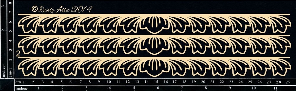 Dusty Attic Chipboard 3×12 – Bali Borders #2, DA2568