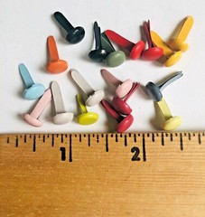 18 Med.1/4” Various Colors Brads Scrapbooking