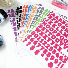 Alphabet Stickers – 1720 PCS Letter and Number Stickers, Self-Adhesive Vinyl Sti