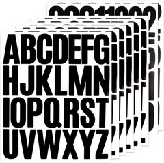 280 Alphabet Number Stickers, 8 Sheets 2 Inch Self-Adhesive Vinyl Letters Sticke
