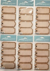 Lot of 6 packs JOLEE’S Boutique Burlap TAGS with Twine