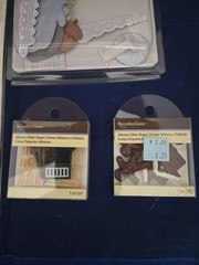 Chipboard Accents & Glitter Shapes Lot Of 6