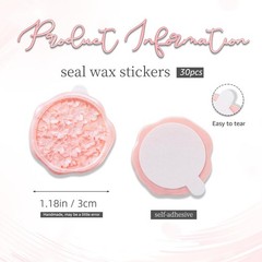 30pcs Handmade Wax Seal Stickers, 3D Sakura Cluster Design, Elegant Self-Adhe…