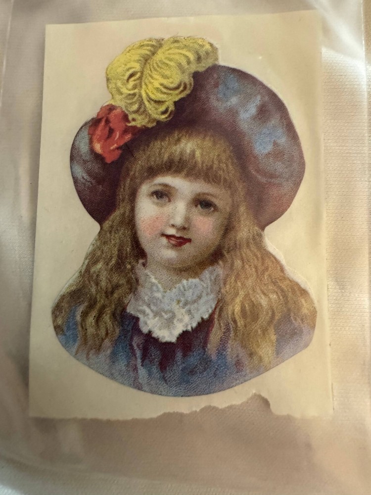 Vintage 1999’s Victorian Gibson Lovely Girl Hat Scrapbooking Sticker Strip