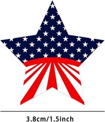 500 Pcs 4Th of July Patriotic Stickers 1.5Inch American Flag Sticker USA Fourth