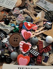 Junk Journal, Scrapbook, Mixed Media Art Supplies Mystery Kit pack- 40 piece