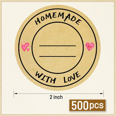Jam and Jelly Jar Canning Labels for Mason Jars and More(2″ round 500/Roll) with