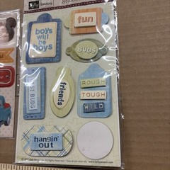 Lot Baby Boy Stickers Trains Transportation Baby Objects Firetruck Police Mixed
