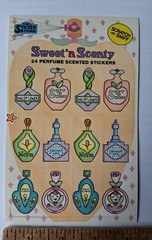 1980s Sweet & Scenty Scratch and Sniff Rose Scented Perfume Bottles Vintage