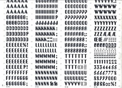 MECANORMA Dry Transfer Lettering 121.48 CN #227 OREA 12.4mm