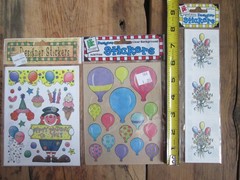 NEW Provo Craft Scrapbook Stickers Happy Birthday Bouquet Clown Bonkers Balloons