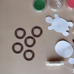 50Pcs Wooden Craft Connectors Coffee Color for Jewelry Making