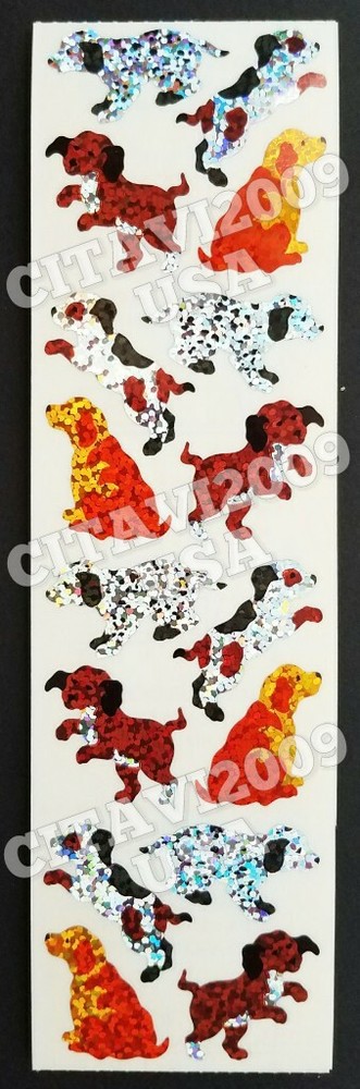 HAMBLY STUDIOS PRISMATIC STICKERS PUPPIE DOGS PETS COLLECTIBLE RETIRED VINTAGE.
