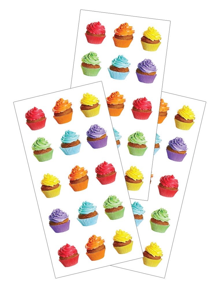 Rainbow Cupcake Stickers Planner Supply Papercraft Birthday Party