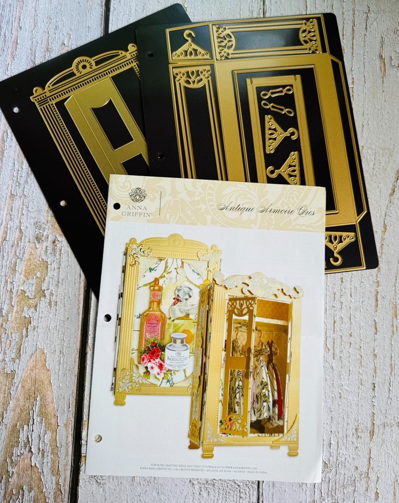 NEW Anna Griffin Antique Armoire Dies & Accessories Create 9 Class Kit
