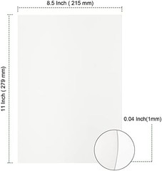 PINGEUI 50 Pack 8.5 x 11 Inches White Chipboard Sheets,40 pt White Chipboard, Me