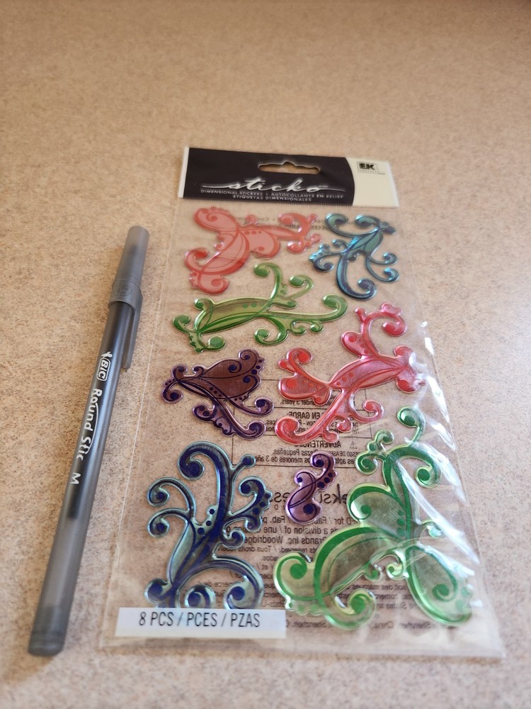 Sticko~Brillant Flourishes~Dimensional Stickers