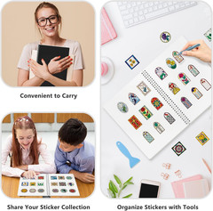 Large Reusable Sticker Book Collecting Album 8.5×11 Inch Sticker Collection Stor