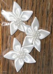 Offray white lily Stylish Flowers Accents Scrapbook Stickers